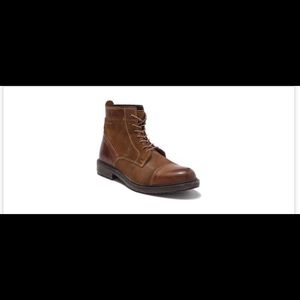 Roan-Dustin Cap Toe Leather & Suede Boot